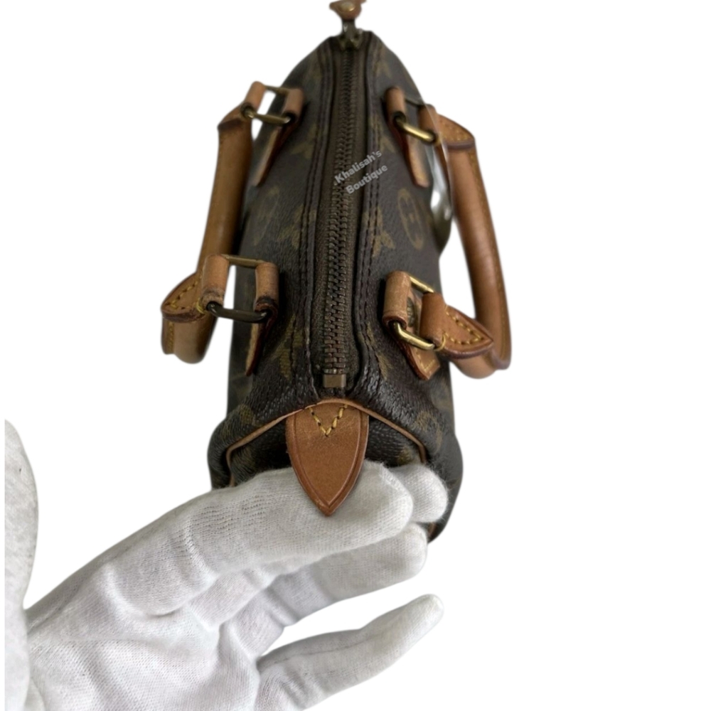 Authenticated Louis Vuitton Speedy NANO MONOGRAM VINTAGE LV Mini Macro SMALL - Picture 11 of 16